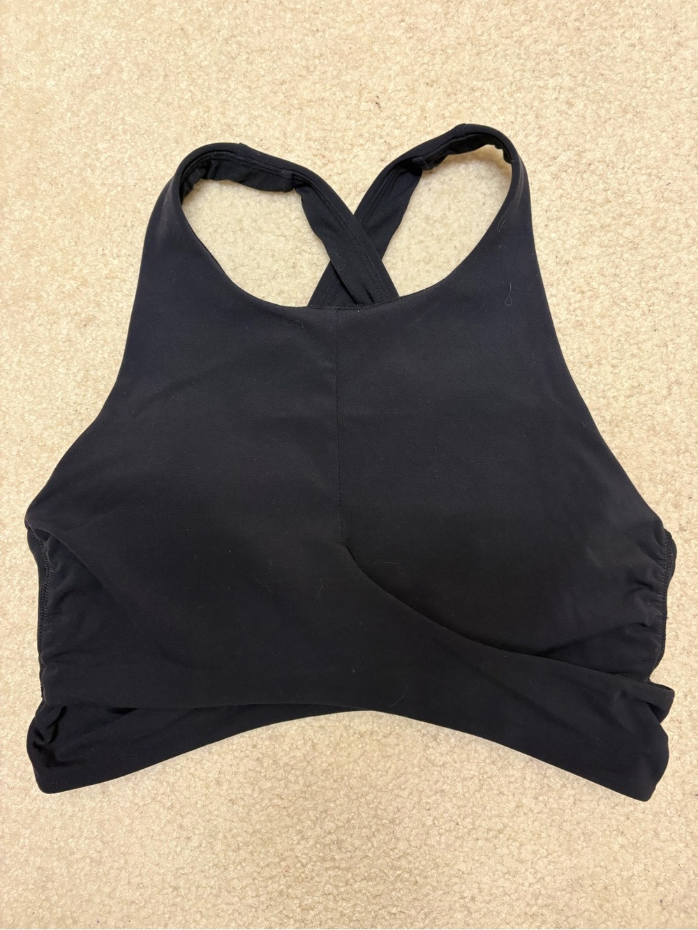 lululemon athletica Black High-Neck Cross-Back Sports Bra